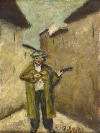 OTTONE ROSAIFirenze, 1895 - Ivrea, 1957 Musicante Olio su masonite, 19,8 x...