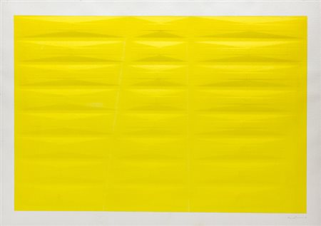 AGOSTINO BONALUMIVimercate, 1935 - Desio, 2013 Giallo, 1985 Carta estroflessa...