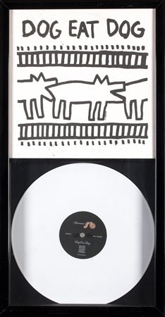 KEITH HARINGPennsylvania, 1958 - New York, 1990 Cover e vinile “Dog Eat Dog”,...