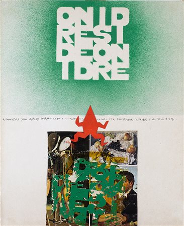 ALIGHIERO BOETTI (1940 - 1994) Ordine disordine, 1980 collage e tecnica mista...