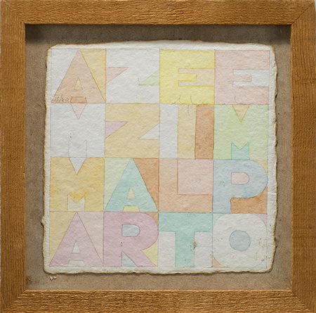 ALIGHIERO BOETTI (1940 - 1994) Ammazzare il tempo, 1979 acquerello su carta...