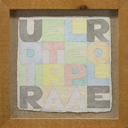 ALIGHIERO BOETTI (1940 - 1994) Udire tra le parole,1979 acquerello su carta...