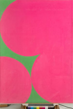 PIA PIZZO (1937) Nuvola rosa di sogno, 1967 acrilico su tela, cm 143x102...