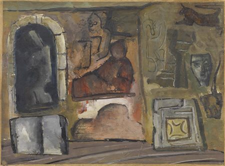 Mario Sironi Sassari 1885 - Milano 1961 Composizione, 1947 ca. Tempera e...