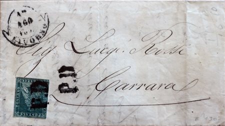 Toscana 1851-num.5 su busta Prezzo di catalogo : 1.100 €