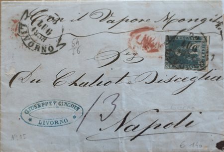 Toscana 1857-num.15 su busta Prezzo di catalogo : 1.800 €