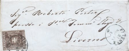 Toscana Governo Provvisorio 1860-num.19 su busta Prezzo di catalogo : 350 €