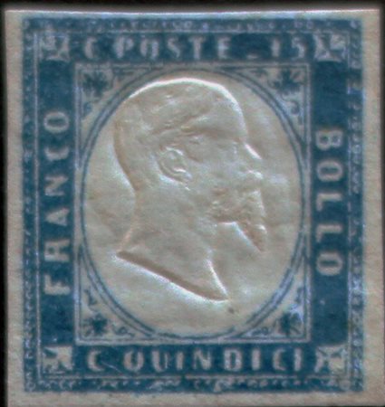 1863 num.11c, colore cobalto latteo, senza linguella, firma Biondi1863 Prezzo...