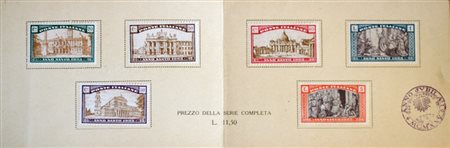 1924 num.169-174 su cartoncino privato, anno Santo 1925 Prezzo di catalogo : /