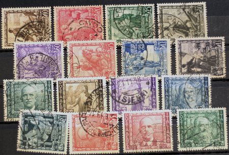 1938 num.439-448, + aerea 111-116 usati Prezzo di catalogo : 335 €