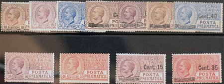 1913/27 posta pneumatica num.1-11 linguellati Prezzo di catalogo : 160 €