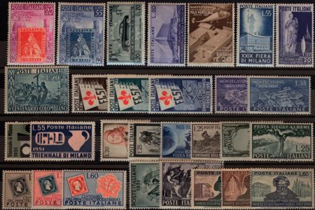 1951 num.653-681 senza linguella Prezzo di catalogo : 735 €