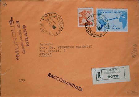 1961 num.918,900 su busta raccomandata Prezzo di catalogo : /