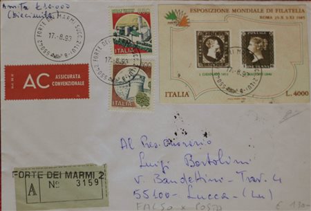 1985 BF1 falso, viaggiato, in assicurata, data 17.08.1993 Prezzo di catalogo : /