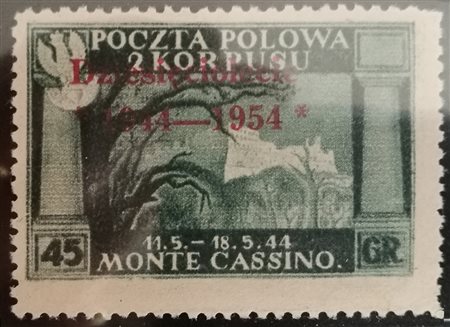 1954 governo polacco di Londra num.4 senza gomma Prezzo di catalogo : 300 €