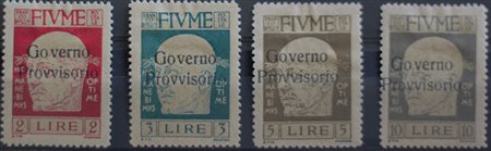 1921 Fiume num.160-163 linguellati Prezzo di catalogo : 560 €