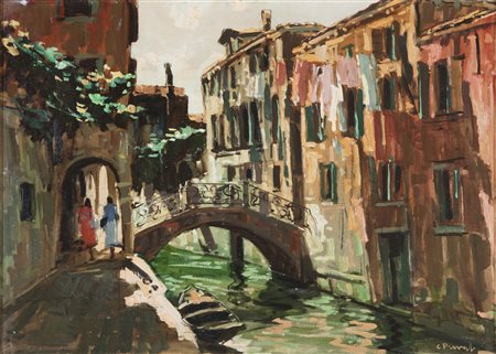 PRIVATO COSIMO (1899 - 1971) Venezia. Olio su tela . Cm 70,00 x 50,00....