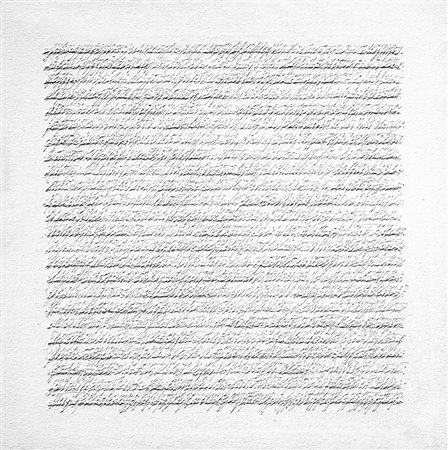 ALESSANDRO ALGARDI 1945 Manoscritto, 1978 Tecnica mista su tela, cm. 60 x 60...