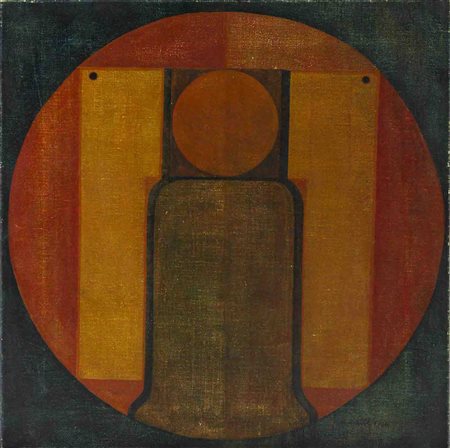 HEINZ WAIBL (1931) Luna piena 1966 Olio su tela 45 x 45 cm Firmato e datato...