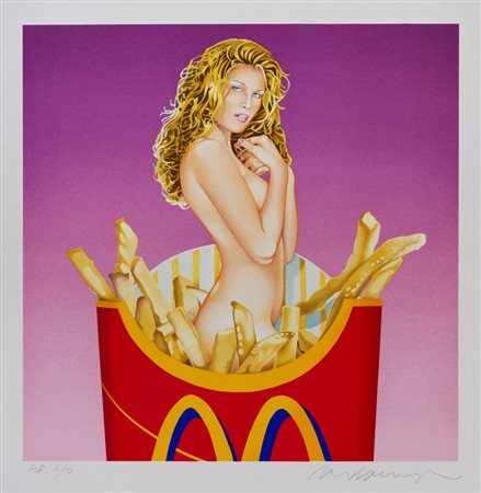 MEL RAMOS (1935) Fraulein French Fries 2002 Litografia, es. p.d.a. 6/10 45 x...