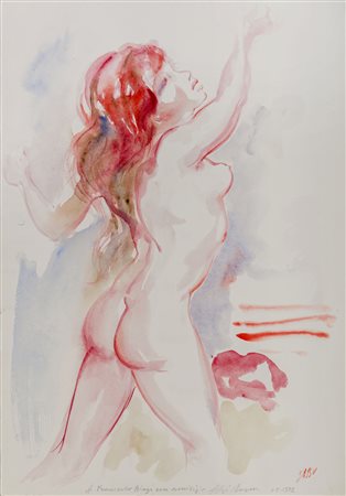 ALIGI SASSU (1912 - 2000) Nudo femminile 1982 Acquarello su cartoncino 50 x...