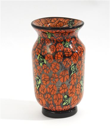 Vittorio Ferro (Murano 1932 - Murano 2012)Vaso in vetro soffiato con murrine...