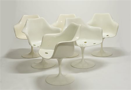 Eero Saarinen (Kirkkonummi 1910 - Ann Arbor 1961)Sei poltroncine modello...