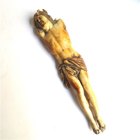 SCULTURA CRISTO in avorio Germania XVIII sec. cm 20,5