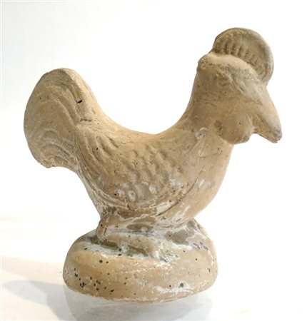 TANG CINA Zoomorfa - Galletto - Cina - Tang - 618/906 d.C.- Terracotta - H cm 8