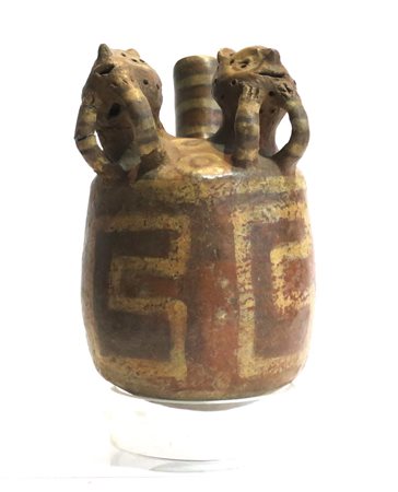 RECUAY PERU' Vaso a figure antropozoomorfe - Terracotta - Perù - Cultura...