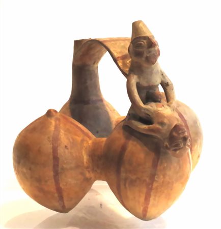 LAMBAYEQUE PERU' Vaso erotico - Terracotta - Lambayeque - Perù - VIII d.C.