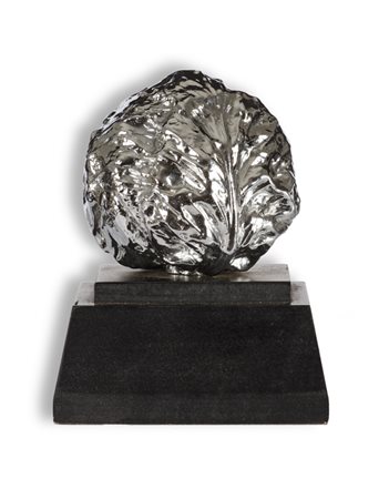 ROBERT WATTS (1923-1988)Cavolo, 1984Scultura in bronzo e nickelcm 14x14x14cm...