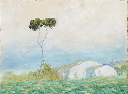 MICHELE CASCELLA (1892-1989)Paesaggio, 1909Olio su tavolacm 34x45Firma al...