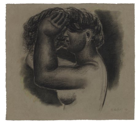 HERMANN ALBERT (1937)Senza Titolo, 1990Carboncino su cartacm 48,5x53,5Firma e...