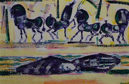 WANDAVI Mohamed Mata 7A olio su tela, cm 60x40 eseguito nel 1995