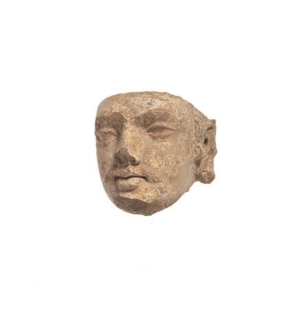 TESTA VIRILE GANDHARA DATAZIONE: III sec. d. C. MATERIA E TECNICA: terracotta...