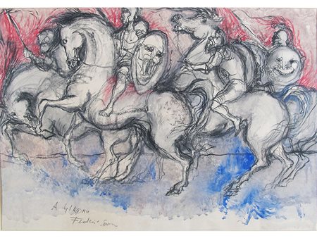 Federico Severino (1953) Senza titolo 48x69,5 cm Tecnica mista su carta