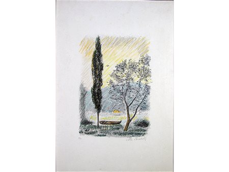 Michele Cascella (1892-1989) Senza titolo 50x35 cm Litografia