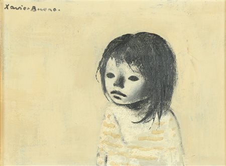 BUENO XAVIER (1915 - 1979) Bambina. 1967. Olio su compensato. Cm 40,00 x...