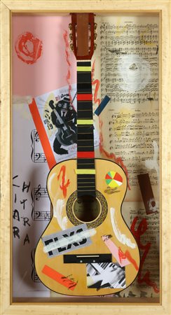 CHIARI GIUSEPPE (1926 - 2007) Chitarra. strumento su tavola. Cm 55,00 x 98,00...