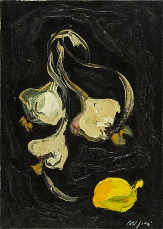 ATTILIO ALFIERI (1904 - 1992) Aglio Olio su tela 34,7 x 24,5 cm Firmato in...