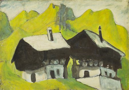 FEDERICO HONEGGER (1926)Paesaggio a Trento, 1982Olio su telacm 50x70Firma al...