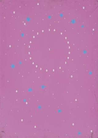 PEDRO FIORIDio e l'universo, 1975Acrilici su telacm 70x50Firma, titolo,...