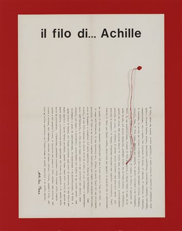 ACHILLE PACE (1923)Il filo di AchilleStampa e filo su cartacm 40x40Firma in...