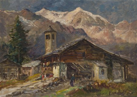 LUIGI BRACCHI (1892-1978)MacugnagaOlio su telacm 50x70Firma al...