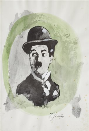 DOMENICO SEREN GAY (1931-2003)Charlie Chaplin, 1977Riproduzione litografica...