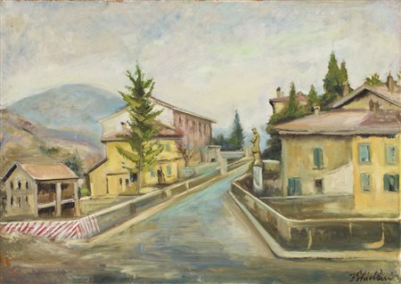 FRANCESCO GHISLENI (1901-1960)Senza TitoloOlio su masonitecm 50x70Firma al...