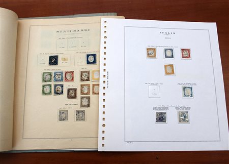 ANTICHI STATI ITALIANI 1850/1897 Collezione montata su fogli d'album Marini....