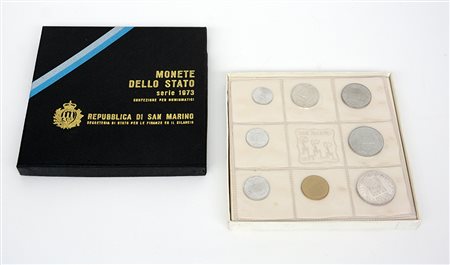 Monete commemorative della Repubbilca di San Marino, 1973 (d max cm 1) in...