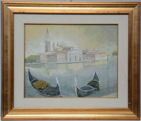 Arnaldo (Arnò) Agliati (1932) "Venezia. Isola di S. Giorgio" olio materico su...